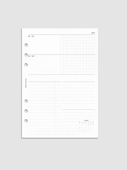 Digital mockup of the insert in A5.