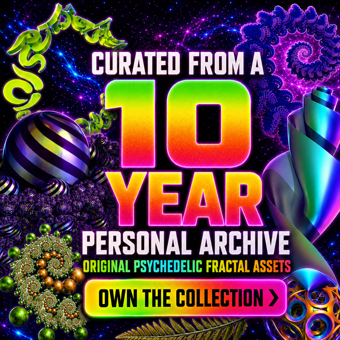 3D Fractal Asset Pack - Psychedelic Art Graphic Assets