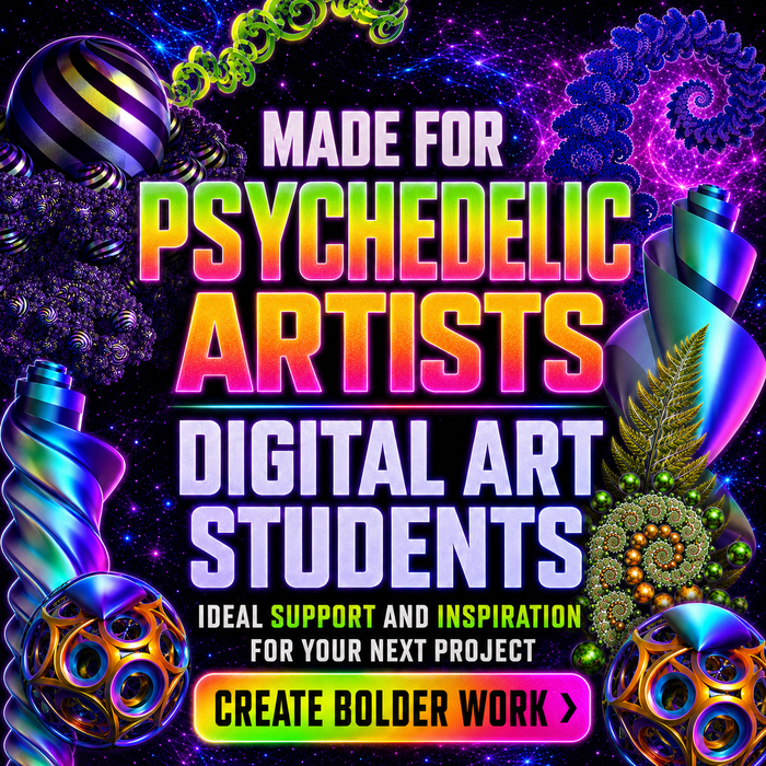 3D Fractal Asset Pack - Psychedelic Art Graphic Assets