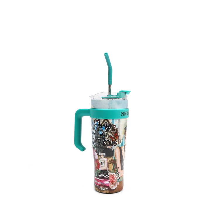 40 OZ PRINT TUMBLER WITH HANDLE
