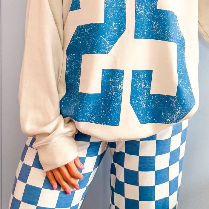 5 STAR! Distressed 25 Sweatshirt - Dust