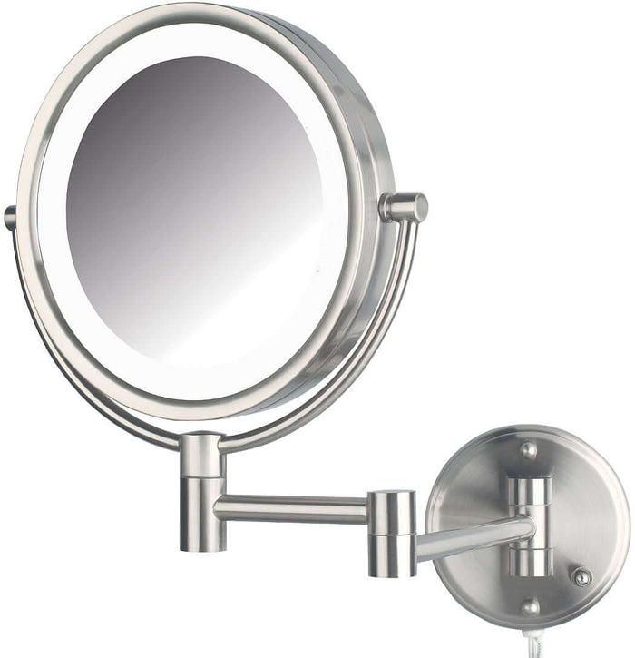 8X/1X LED Reversible Hardwired Makeup Mirror - Jerdon Style