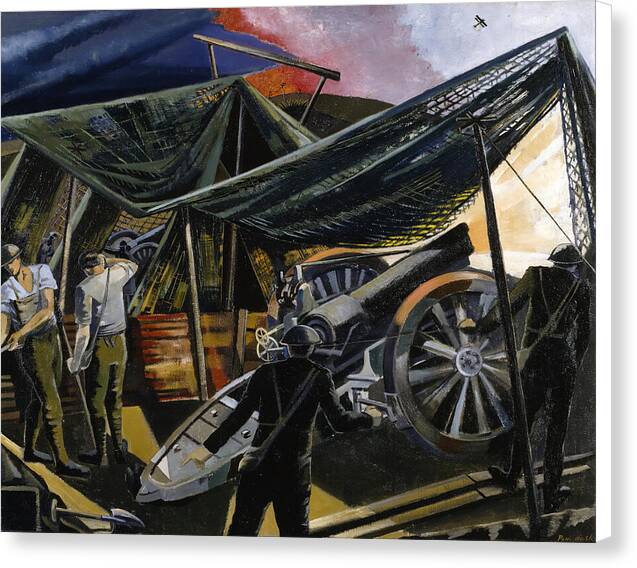 A Howitzer Firing - Canvas Print