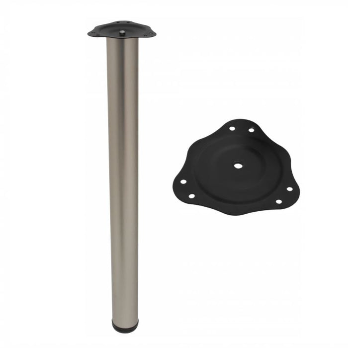 Adjustable Furniture Leg 27-15/16 inch - Satin NTP Satin