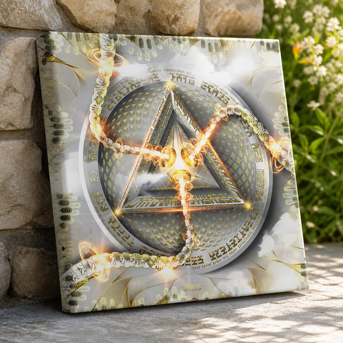 Aeonian Agape — stretched canvas print — garden-angle