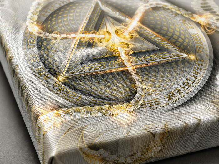 Aeonian Agape — stretched canvas print — closeup-macro