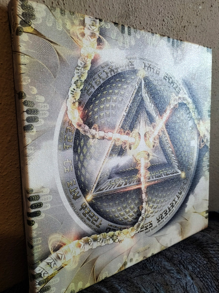 Aeonian Agape Stretched Canvas Print | Sacred Geometry Wall Art | Visionary Canvas Print | Psychedelic Home Decor