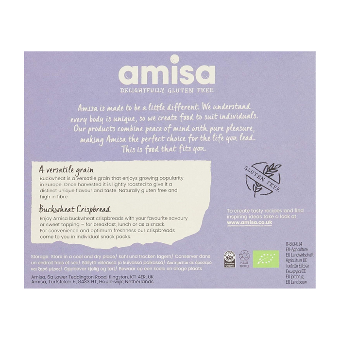 Amisa Organic Buckwheat Crispbread 120g