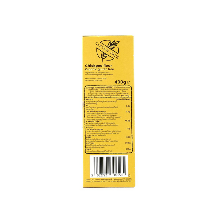 Amisa Organic Gluten Free Chickpea Flour (Fine milled) 400g