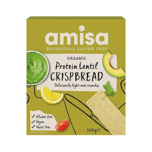 Amisa Organic Protein Lentil Crispbread 100g