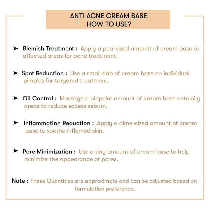 How to Use Anti Acne Cream Base
