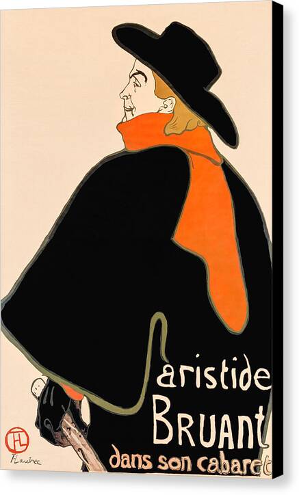 Aristide Bruant in His Cabaret - Canvas Print