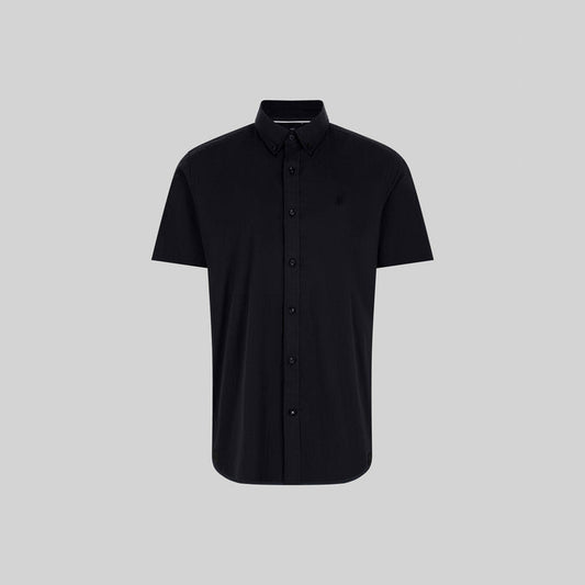 ASTON SHIRT SPORT SHORT SLEEVE BLACK | Monastery Couture