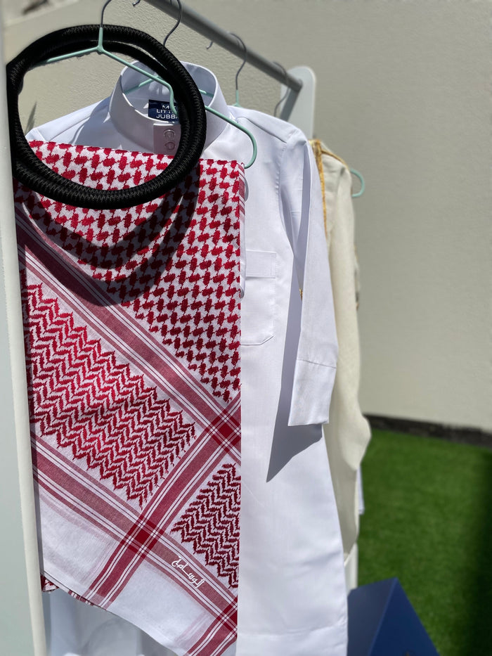 Prestige Baby Boy Thobe Gift Set | Cream Bisht 0-12 Months - 5 Items