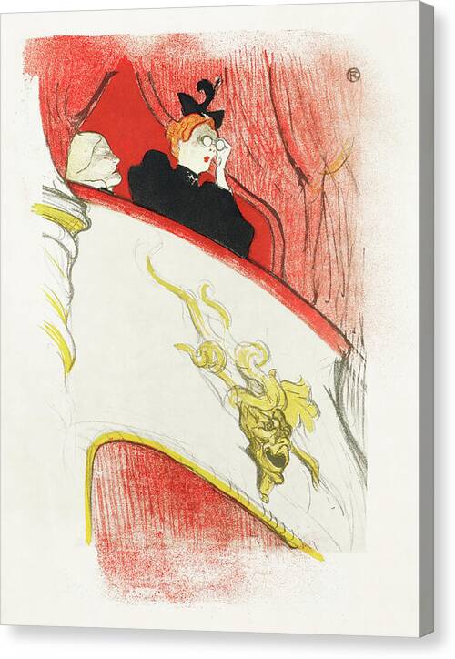 Balcony with a Gilded Grotesque Mask - Canvas Print