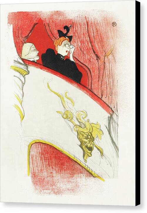 Balcony with a Gilded Grotesque Mask - Canvas Print