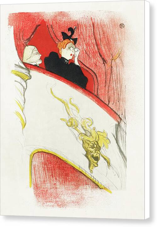Balcony with a Gilded Grotesque Mask - Canvas Print