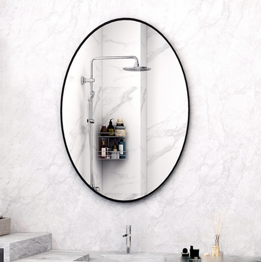 Bathroom Mirror for Wall with Black Frame 600X800mm