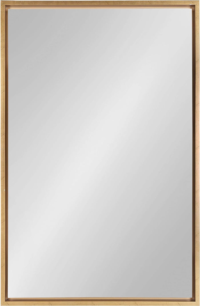 Bathroom Mirror for Wall with Golden Metal Frame 600x800mm