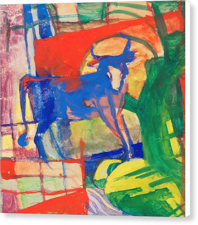 Blaue Kuh - Canvas Print