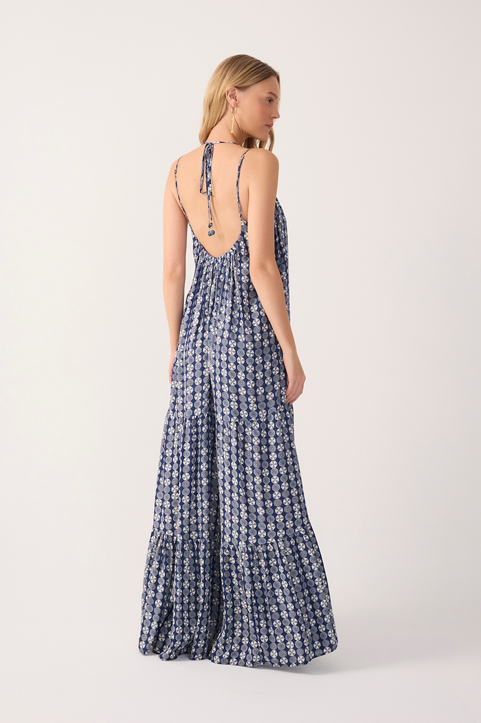 Blue Guarda Sol Tiered Sleeveless Maxi Dress_6