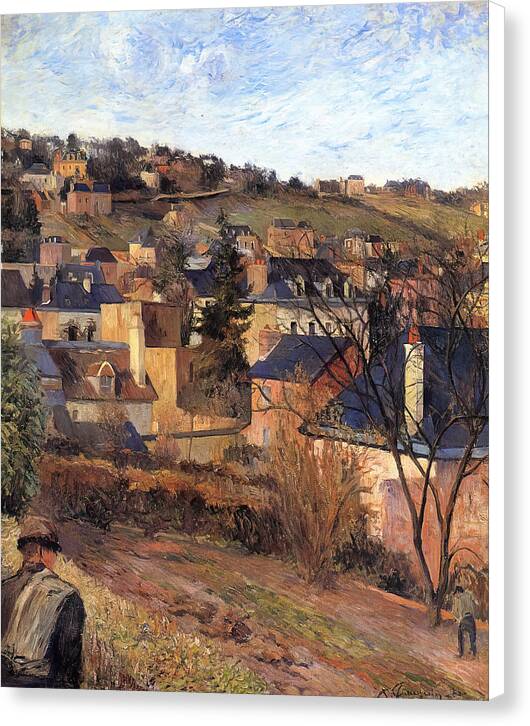 Blue Roofs of Rouen - Canvas Print