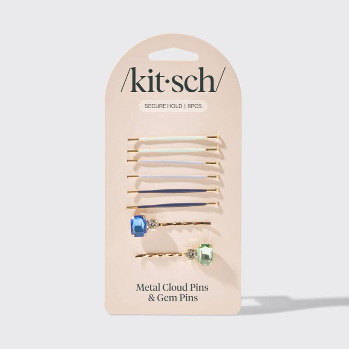Bobby Pins 8pc Set-Cloud & Gem-Garden Bouquet