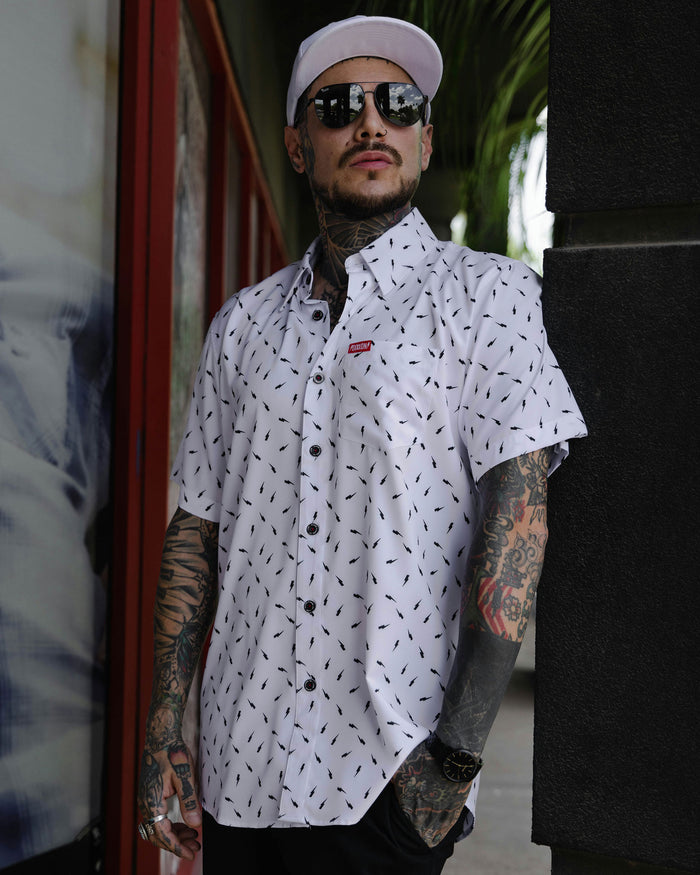 Bolt Party Shirt - White & Black