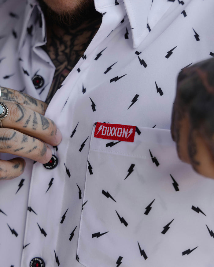 Bolt Party Shirt - White & Black
