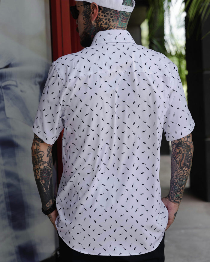 Bolt Party Shirt - White & Black