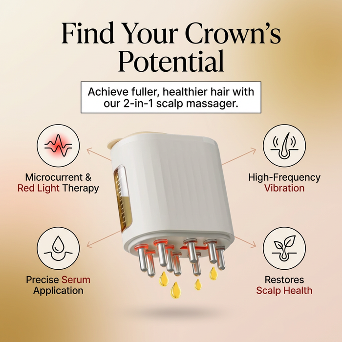 Boost Brush:  Pro Mini 2-in-1 Microcurrent Scalp Massager & Hair Oil Applicator