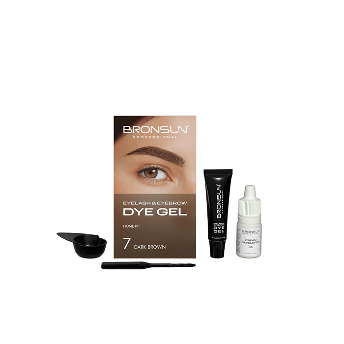 Bronsun Hybrid Lash & Brow Gel Dye Trial Kit - Dark Brown #7