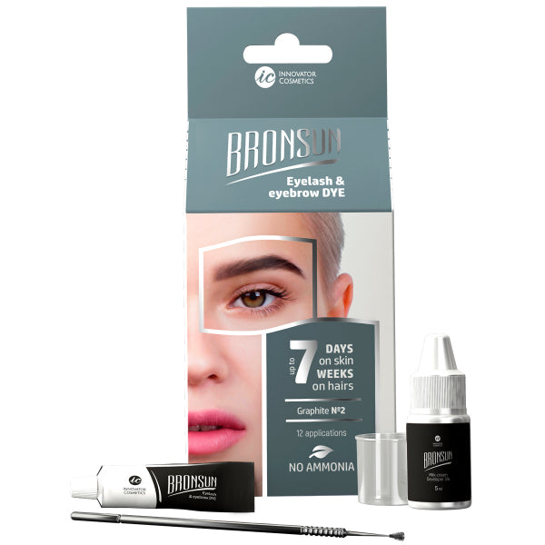 Bronsun Hybrid Lash & Brow Gel Dye Trial Kit - Graphite #2