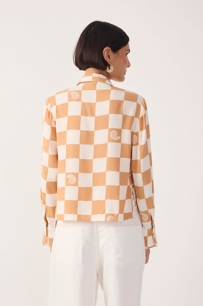 Brown Conchas Buttoned Shirt