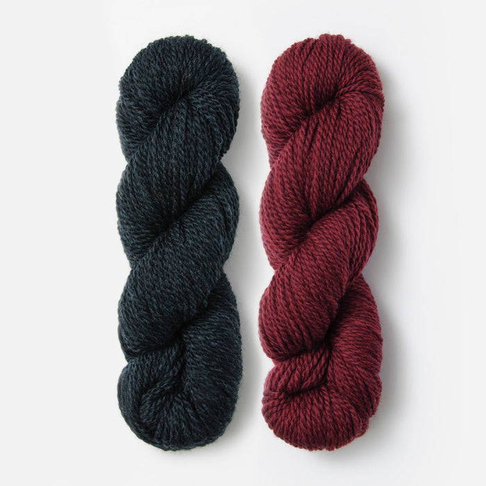 Blue Sky Fibers - Woolstok / XS / S / Midnight Sea & Cranberry Compote