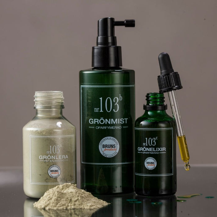 BRUNS Products Nr103b Unscented Green Mist Hajusteeton Suihke Hiuspohjalle ja kasvoille 200ml