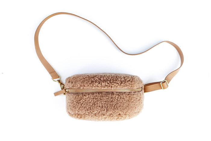 Bum Bag in Teddy Shearling