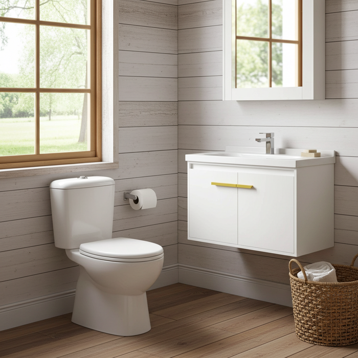 *Bundle Value Package*-No.1- 800mm Vanity + S PAN Toilet+ Basin Mixer