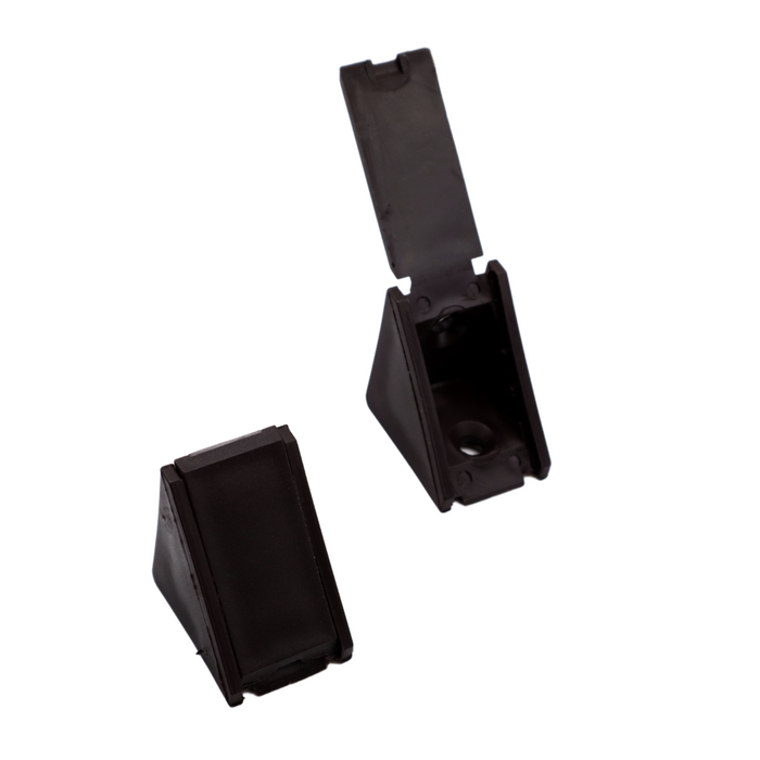 Cabinet corner braces plastic - Black 500pcs (2) – Furnica