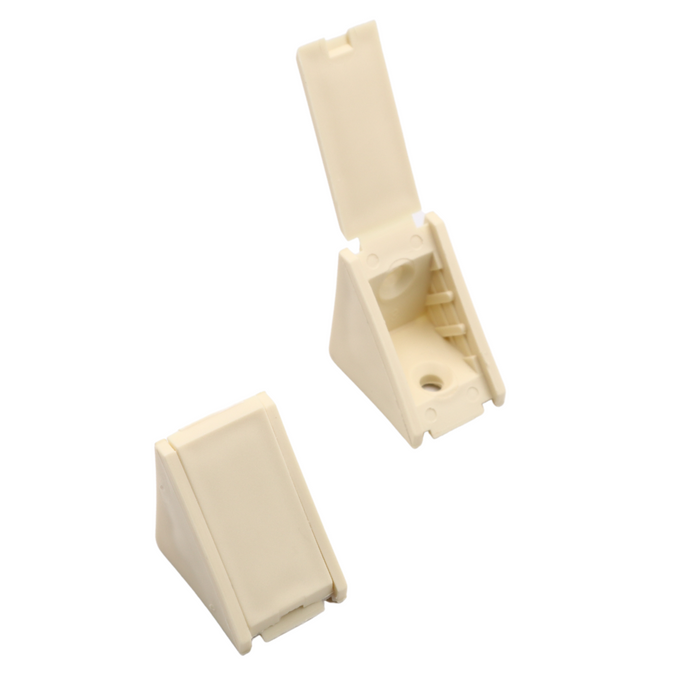 Cabinet corner braces plastic - Cream 200pcs (2) – Furnica