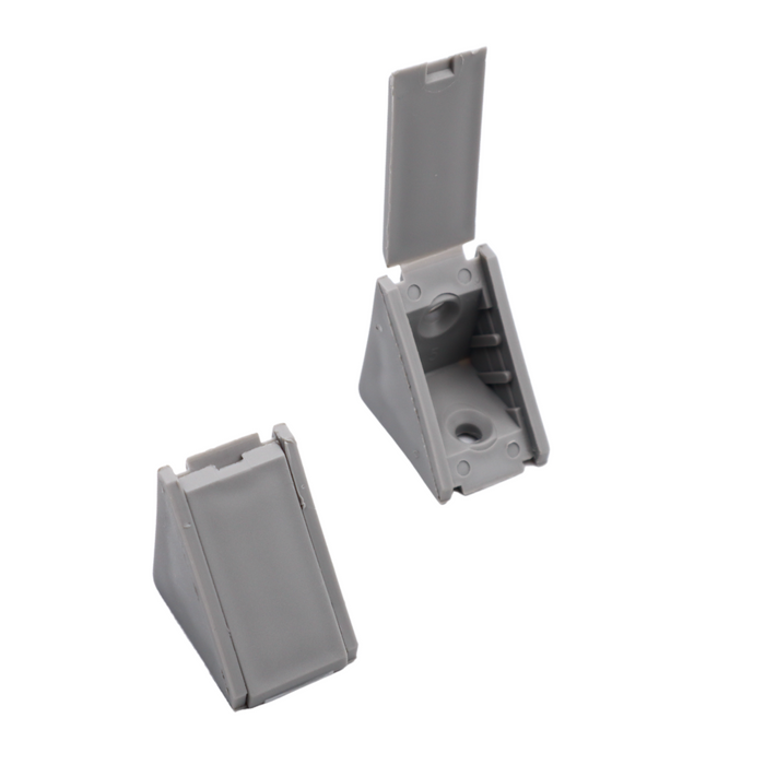 Cabinet corner braces plastic - Grey 200pcs (2) – Furnica