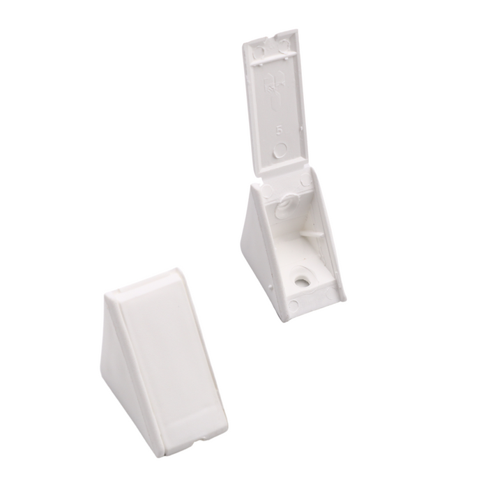 Cabinet corner braces plastic - White 200pcs (2) – Furnica