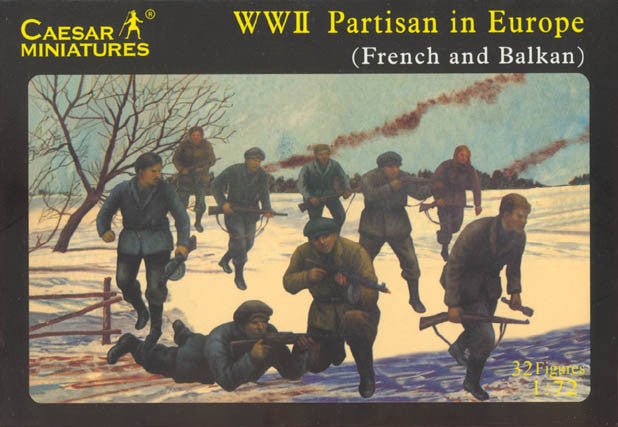Caesar Miniatures 1/72 WW2 Partisan in Europe - Combat Miniatures