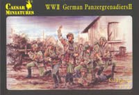 Caesar Miniatures 1/72 WWII German Panzergrenadiers II - Combat Miniatures