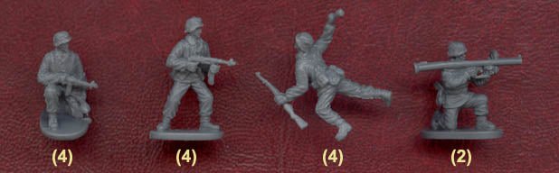 Caesar Miniatures 1/72 WWII German Panzergrenadiers II - Combat Miniatures