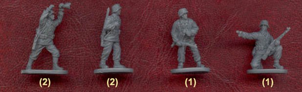 Caesar Miniatures 1/72 WWII German Panzergrenadiers II - Combat Miniatures