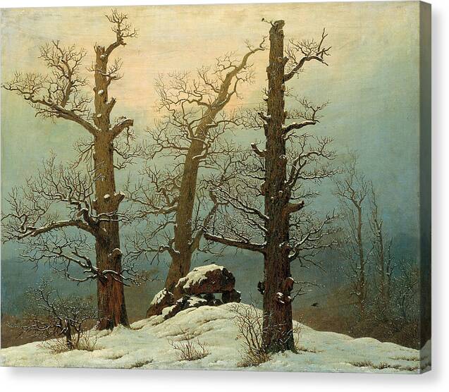 Cairn in Snow - Canvas Print