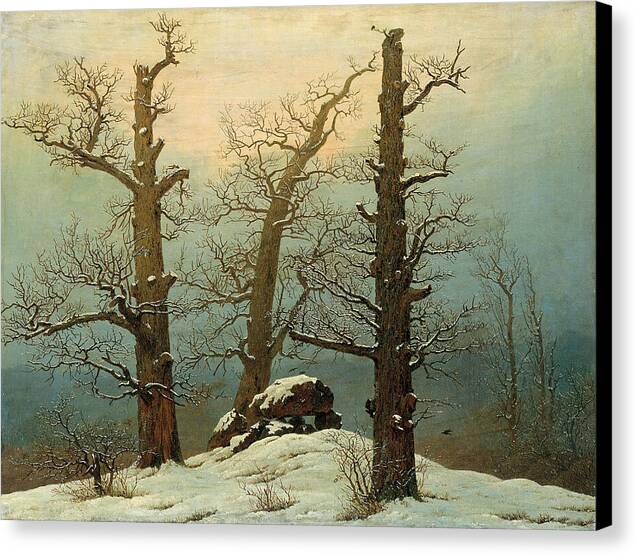 Cairn in Snow - Canvas Print