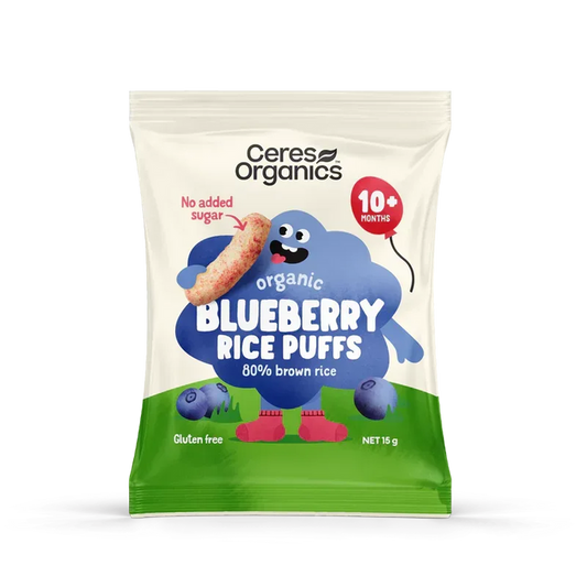 Ceres Organics Baby Rice Puffs Blueberry - 15g - L'Organic