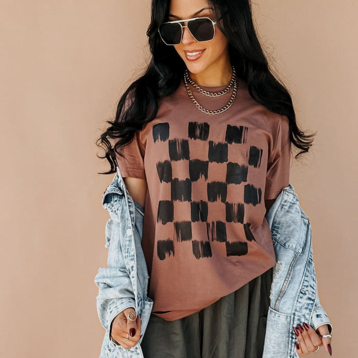 Chic Checkerboard Tee - Mommy Apparel